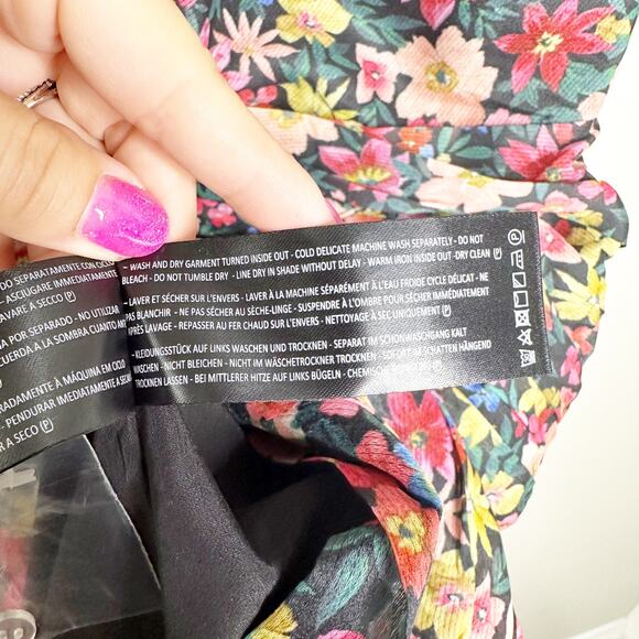 C/Meo Collective Womens Pencil Dress Floral V Neck Puff Ruched Multicolor XL - Picture 9 of 9